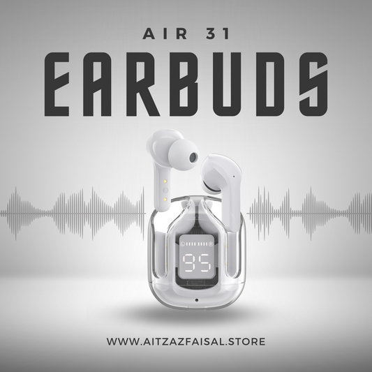 Air 31 Wireless Earbuds – Bluetooth Earphones with Deep Bass & Comfortable Fit"!